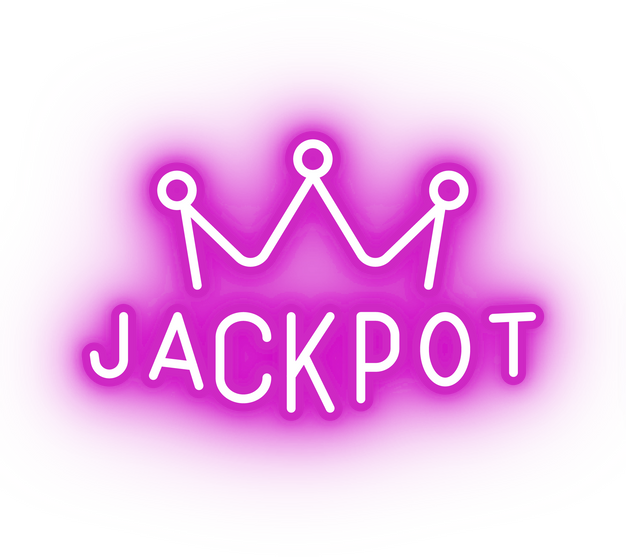 Neon pink jackpot icon