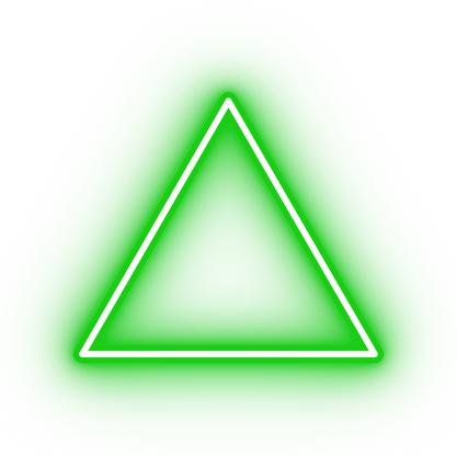 Neon green triangle icon